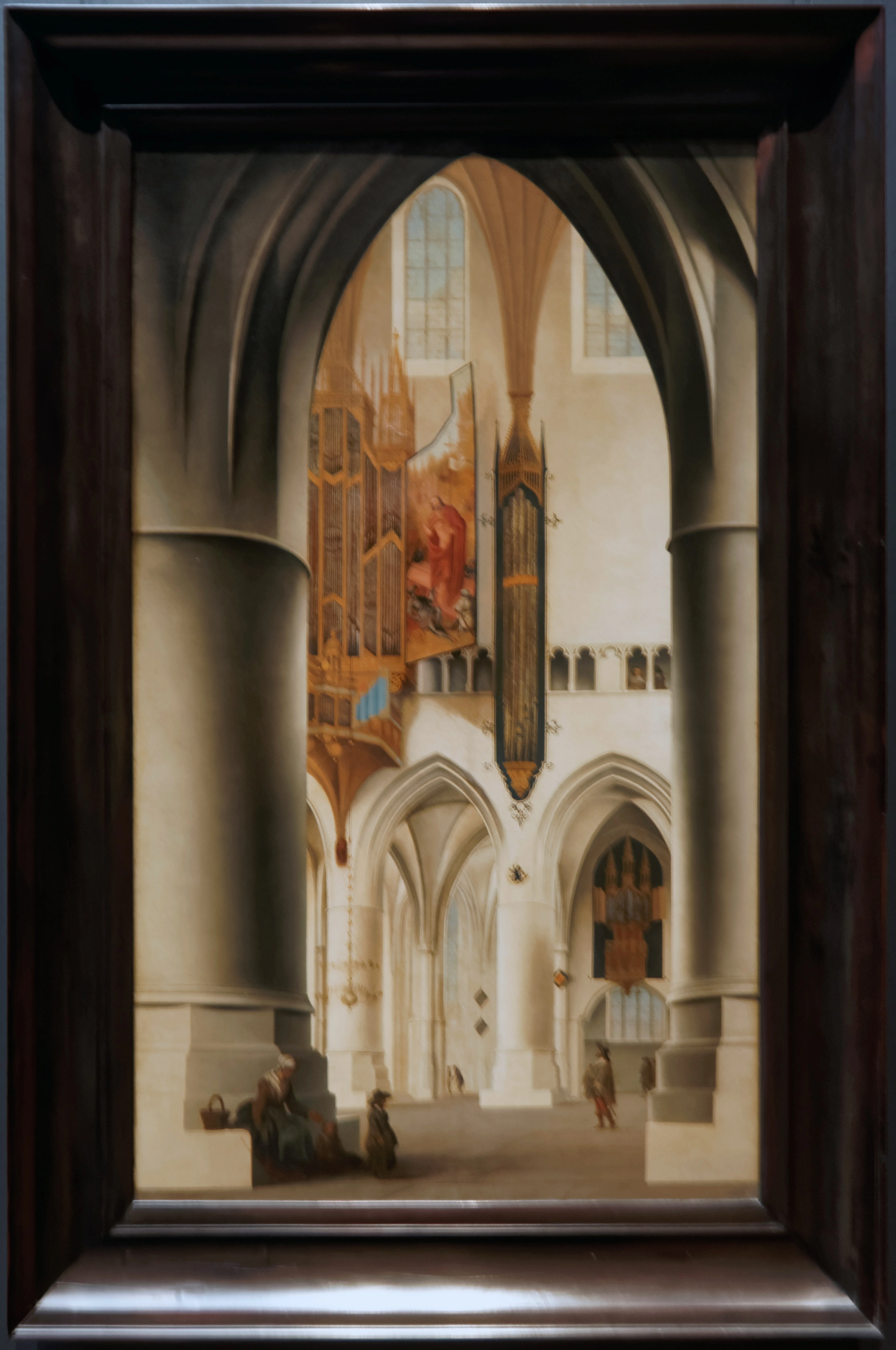 Interieurzicht van de Eregalerij van het Rijksmuseum, met de grandioze architectuur en het orgel.