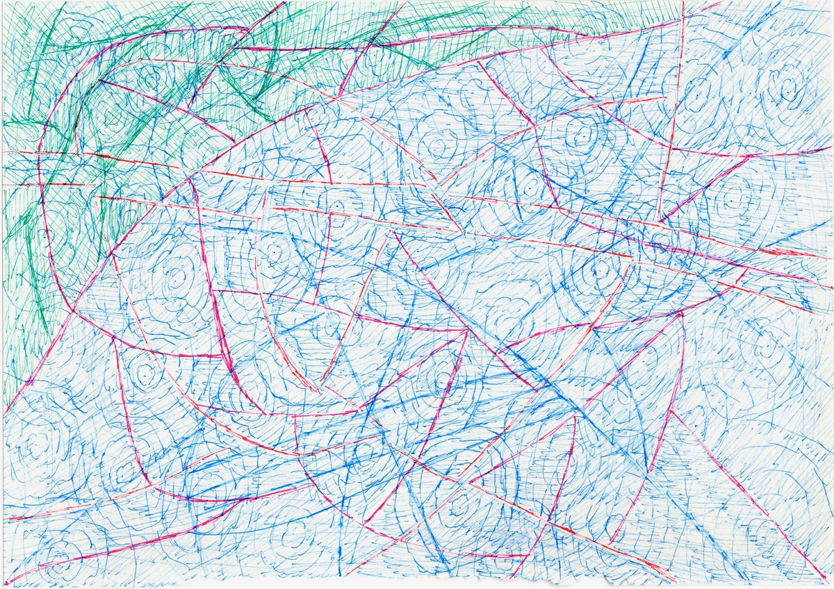 Abstract etching style artwork with fine, chaotic lines and a sense of depth, reflecting the intricate nature of etching.