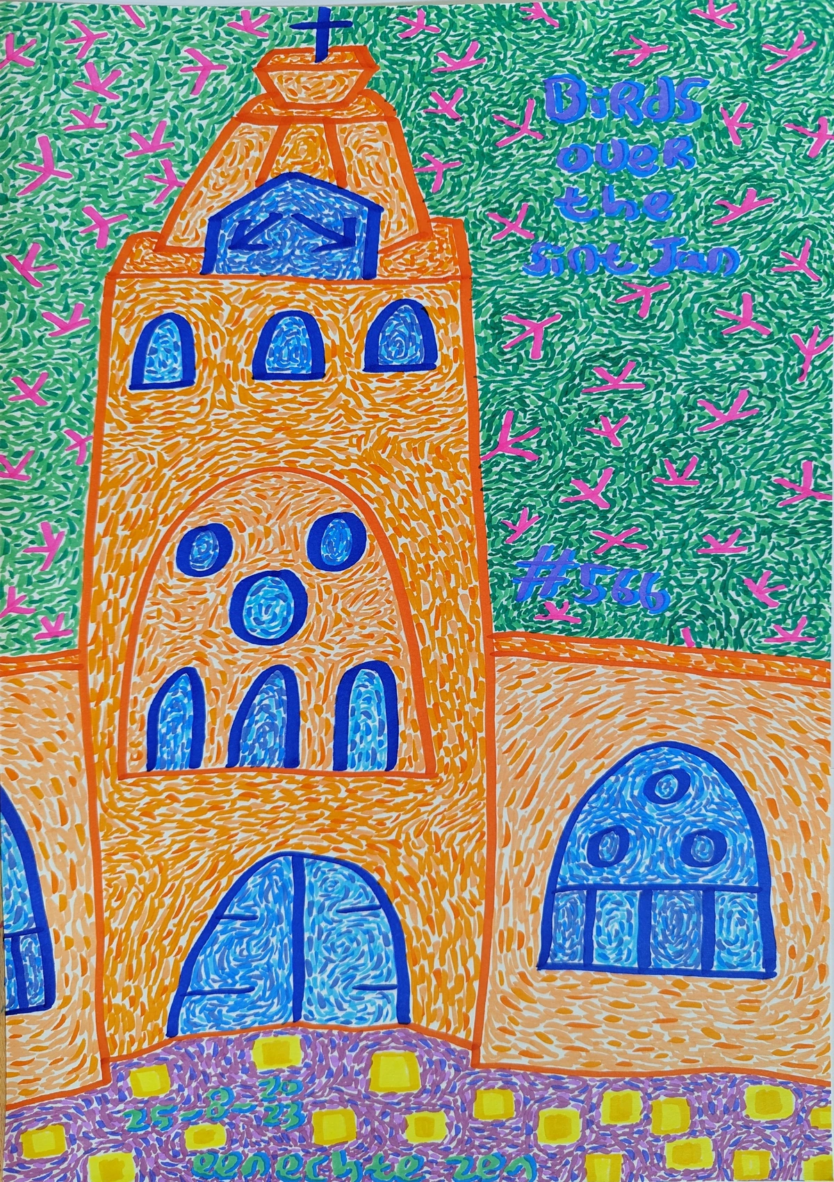 Van Gogh's Irises painting, a vibrant depiction of blue irises in a field.