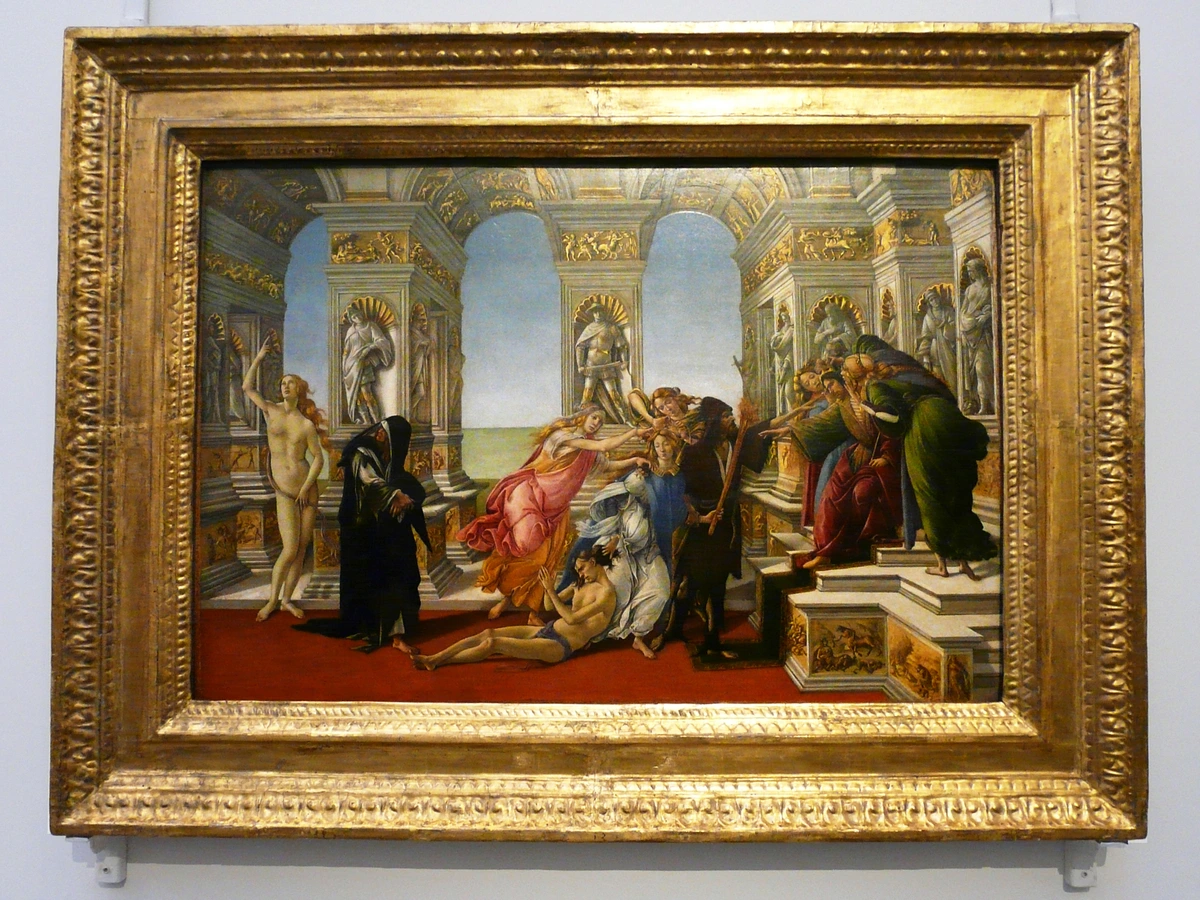 Botticelli's Primavera painting displayed in the Uffizi Gallery, Florence