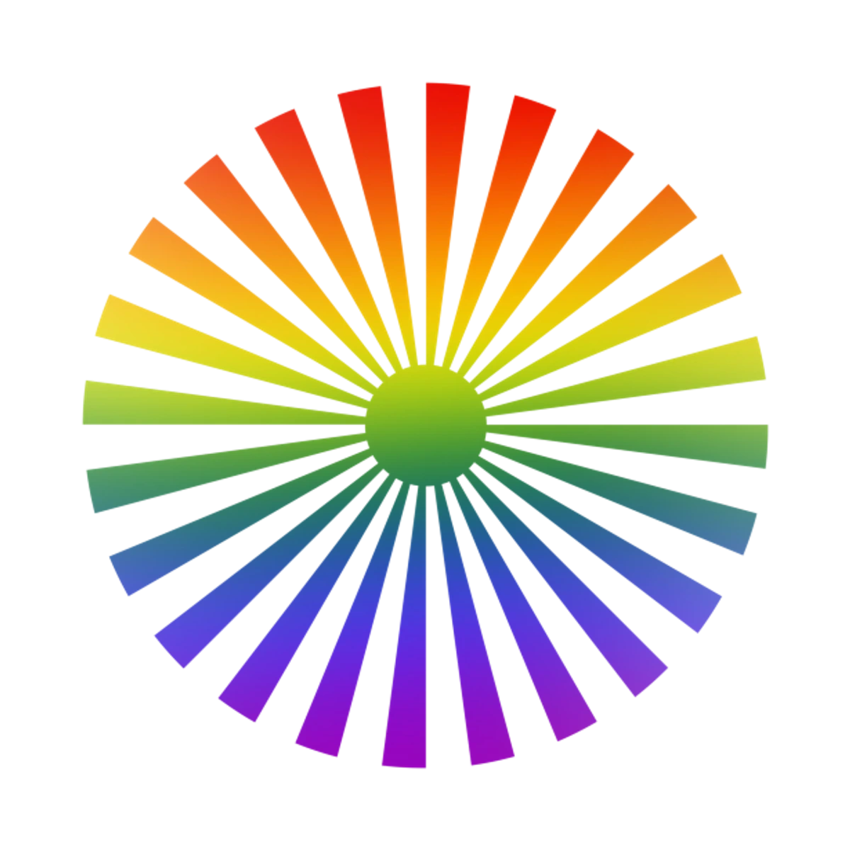 Spectrum colors circle for color theory and art techniques in rainbow hues - free stock photo
