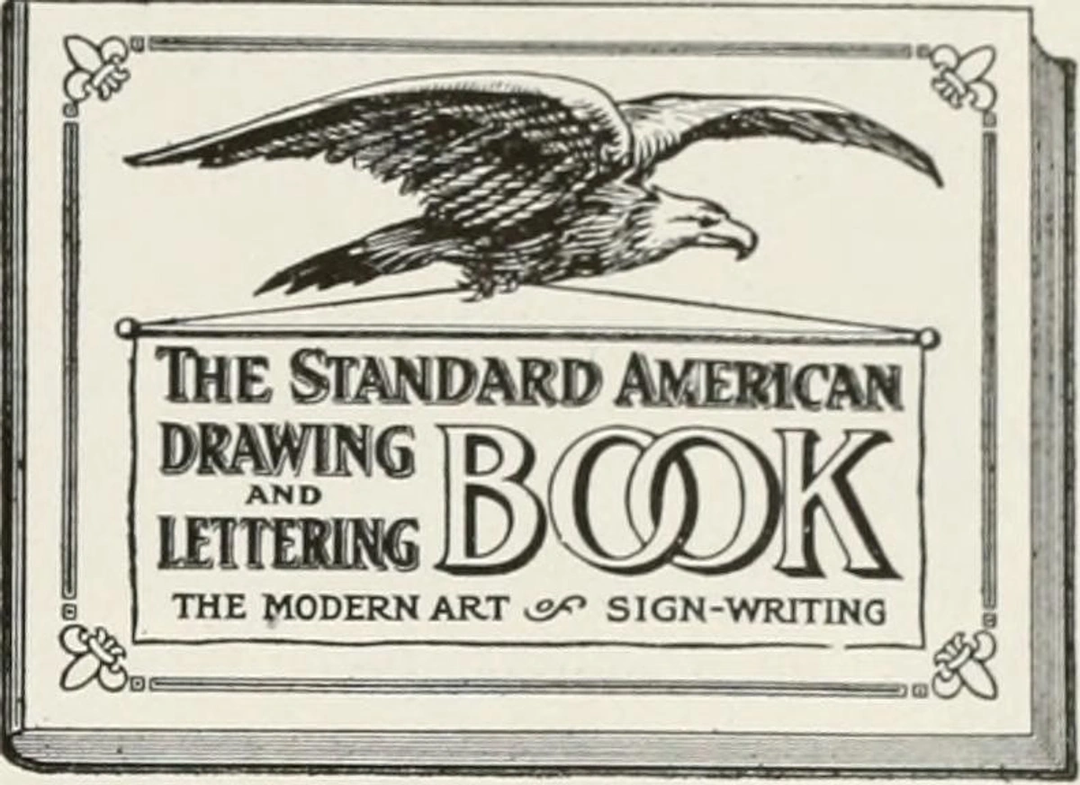 Classic illustration of a black-and-white drawing book cover with an eagle logo and title text for art tips guidance