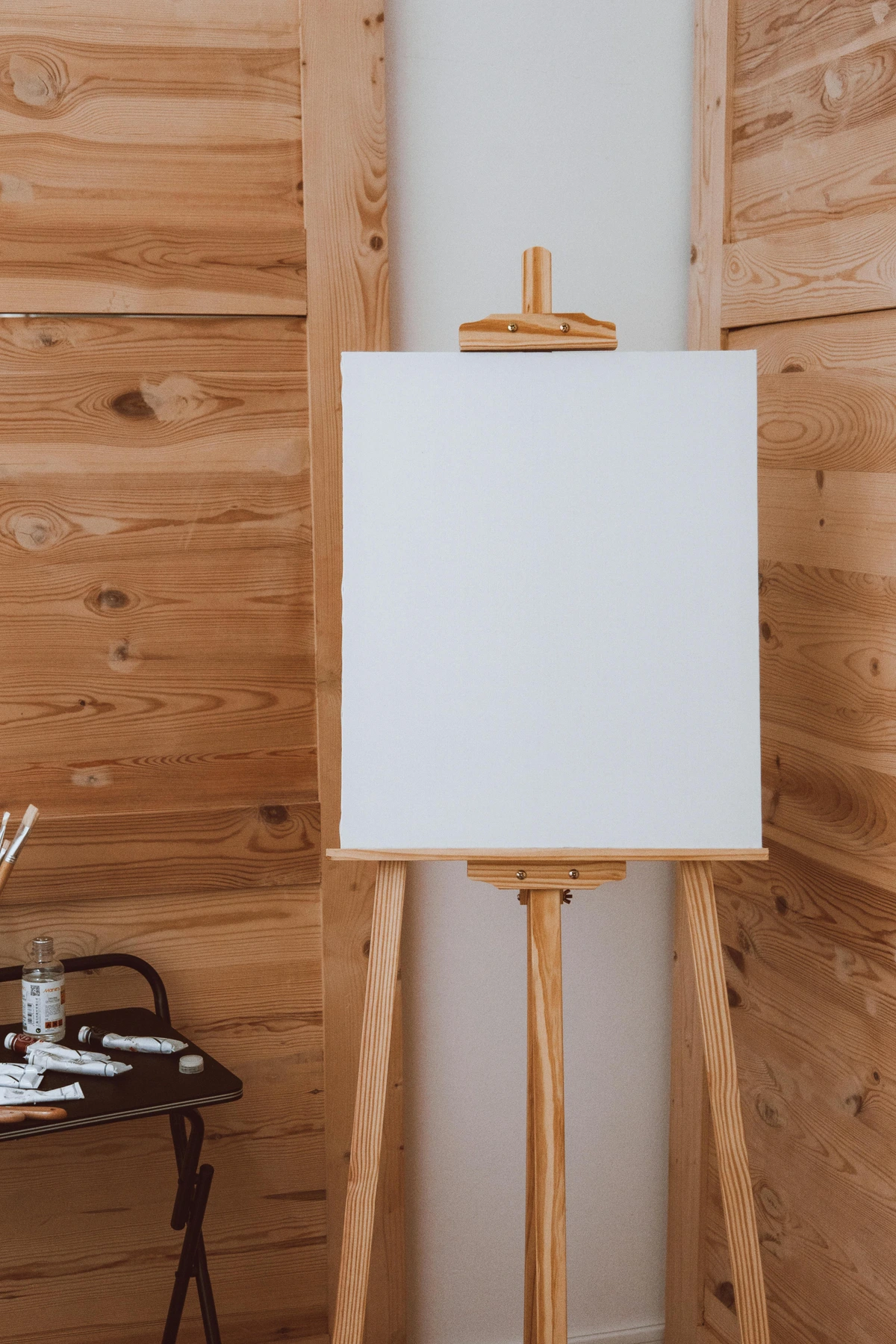 The potential of a blank canvas on an easel