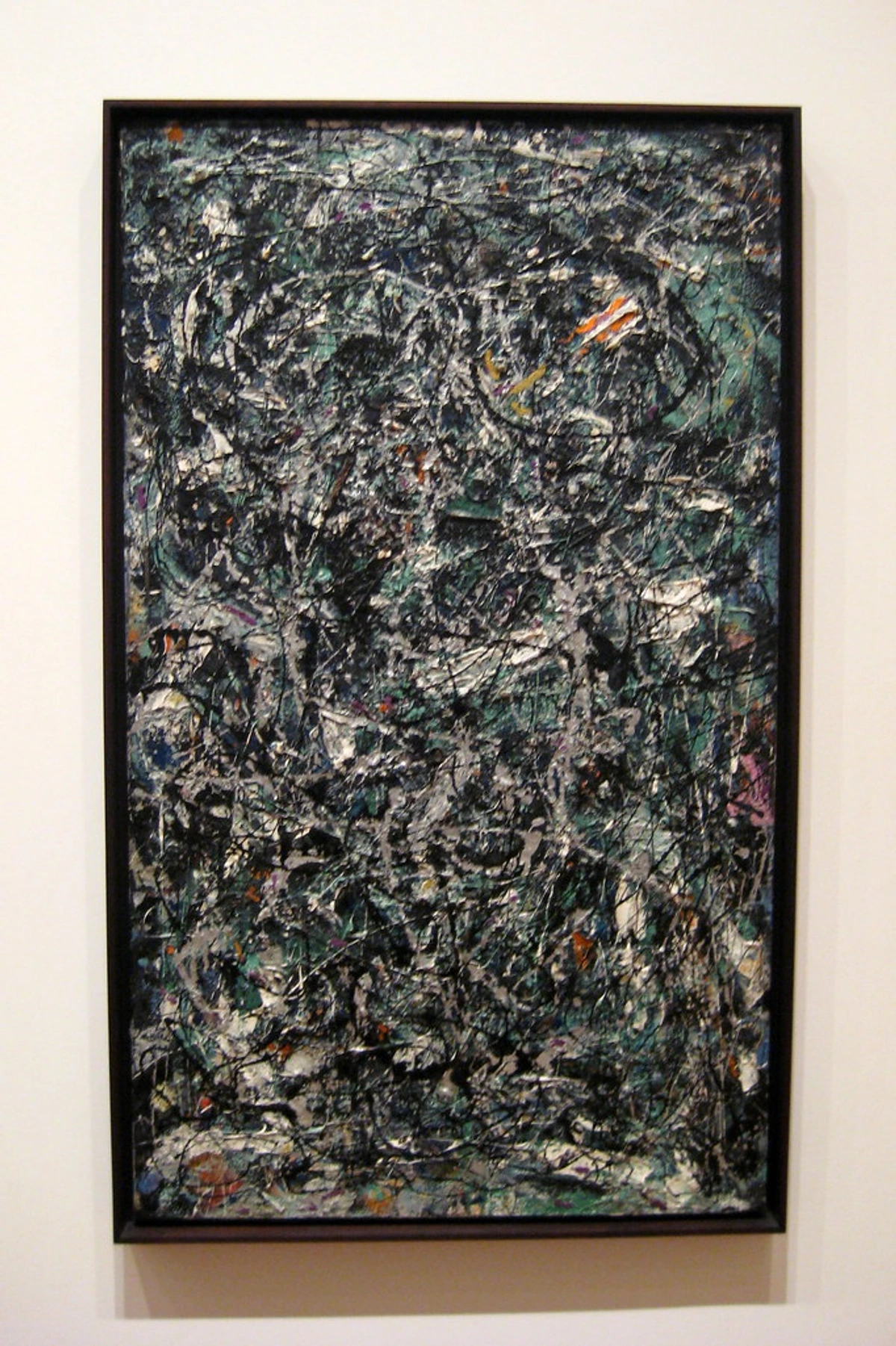 Jackson Pollock's Full Fathom Five painting, abstract expressionist artwork from MoMA NYC