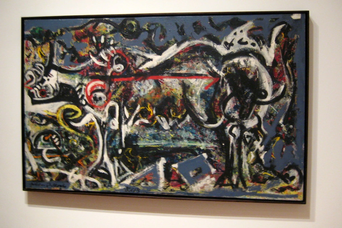 Jackson Pollock's The She-Wolf Abstract Painting, Modern Art at MoMA NYC