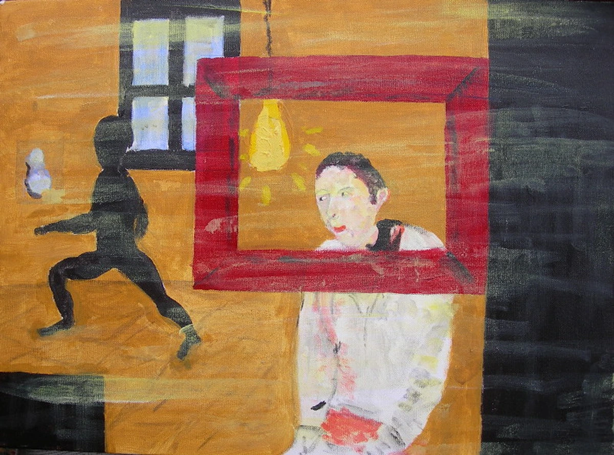 Abstract art symbolizing intellectual curiosity with vibrant colors and symbolic imagery