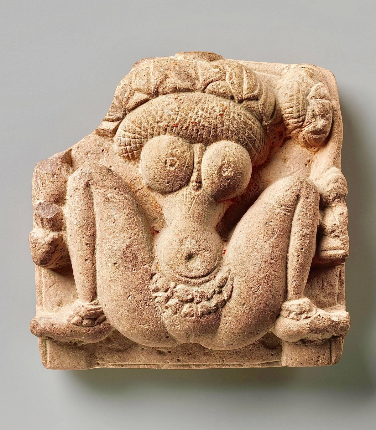 6th century Lajja Gauri fertility goddess relief from Madhya Pradesh India