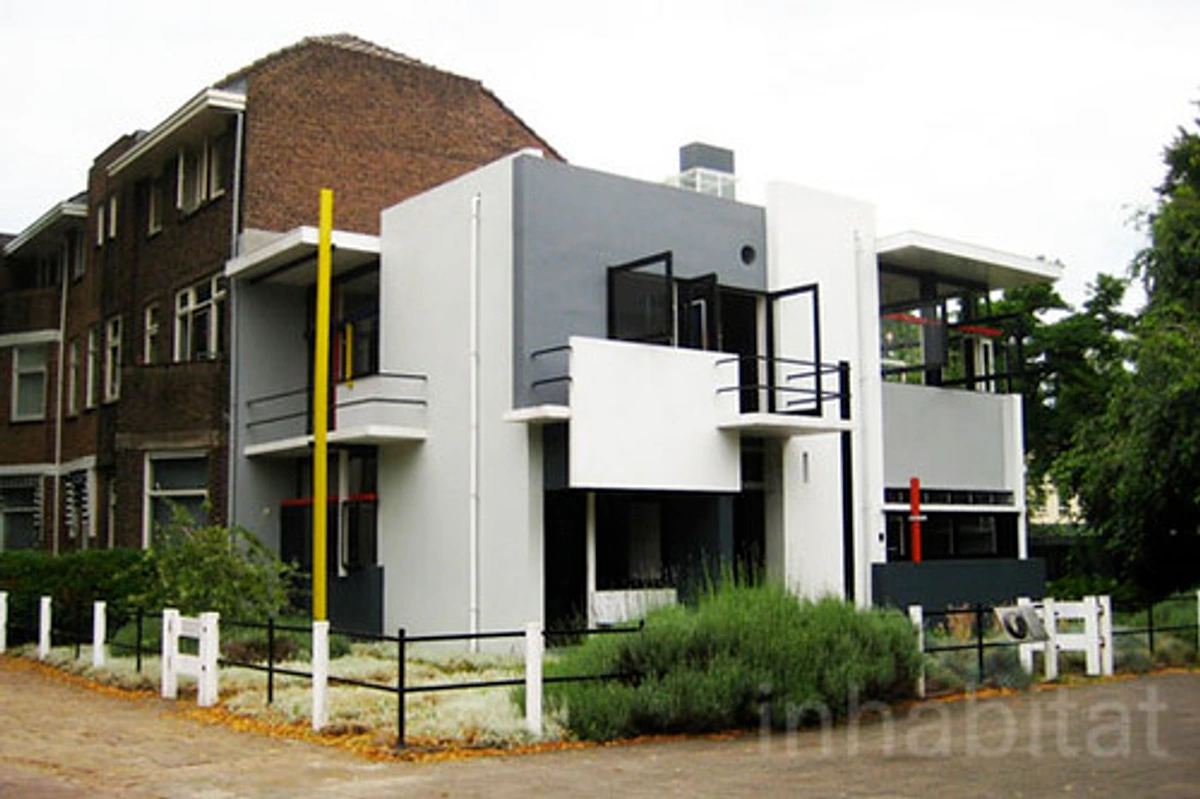 Gerrit Rietveld's Utrecht Schröder House modernist architecture with clean geometric lines and De Stijl influences