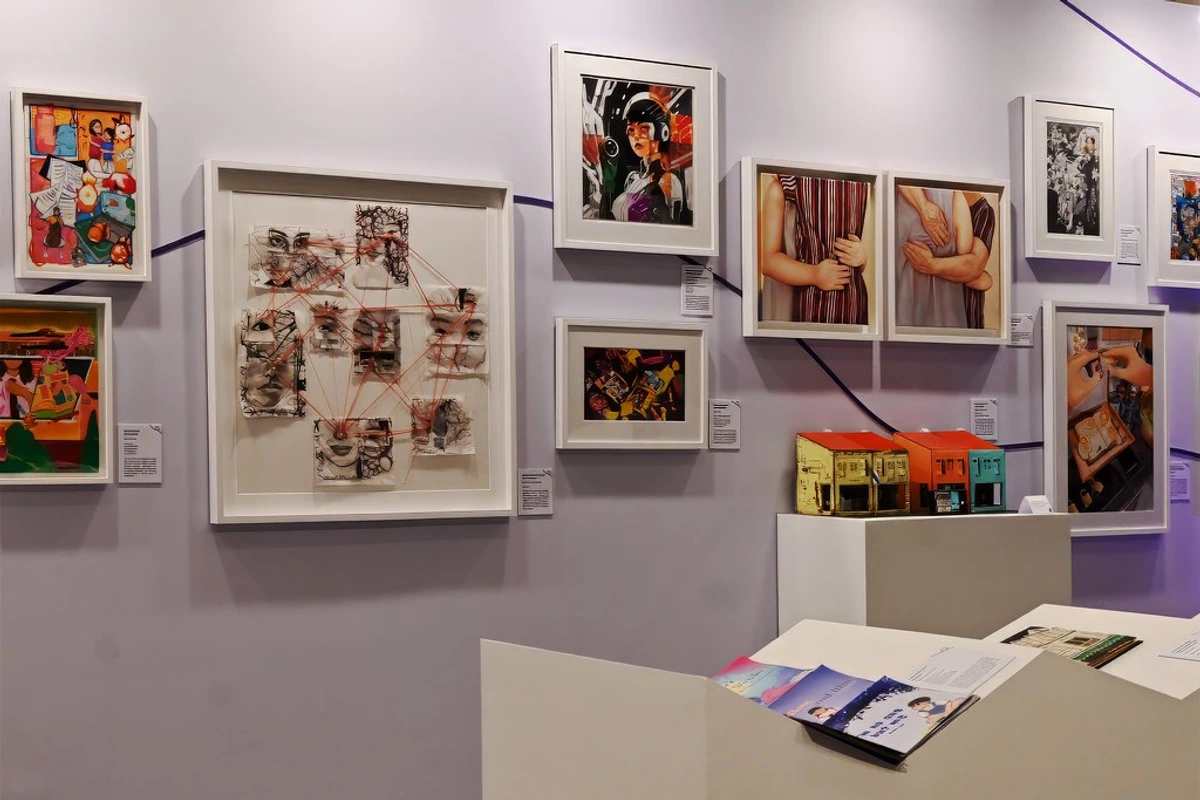 Exhibition showcasing collaborative art projects and long-term career strategies for artists at the National Gallery