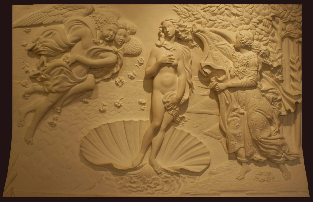 Symbolism in Botticelli's The Birth of Venus Bassorilievo Sculpture