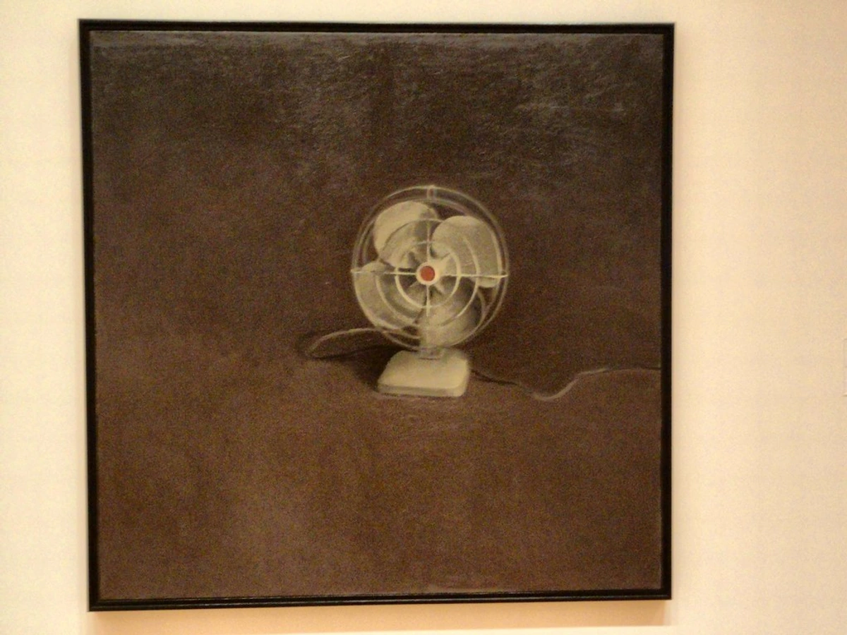 Vija Celmins fan artwork titled Atrophy, displayed at SFMOMA.
