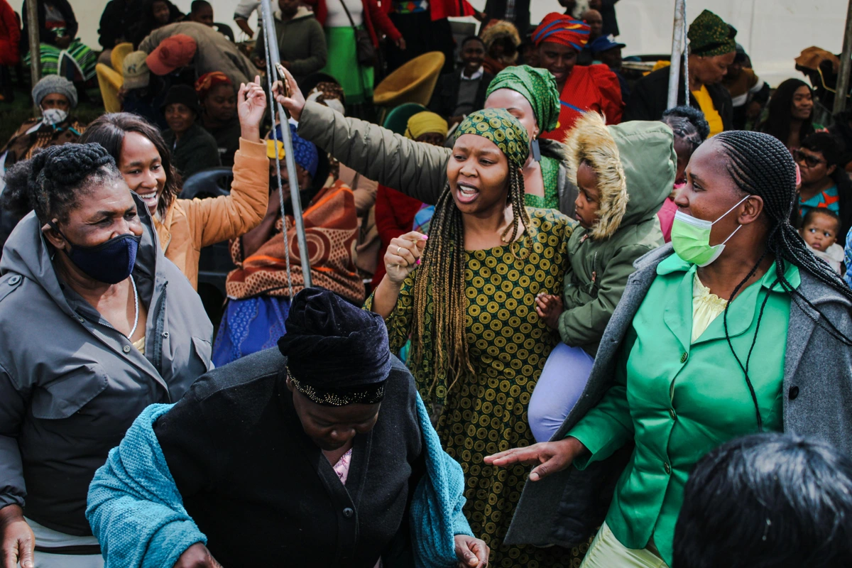 Crowd demonstrating civic unity in a city rally