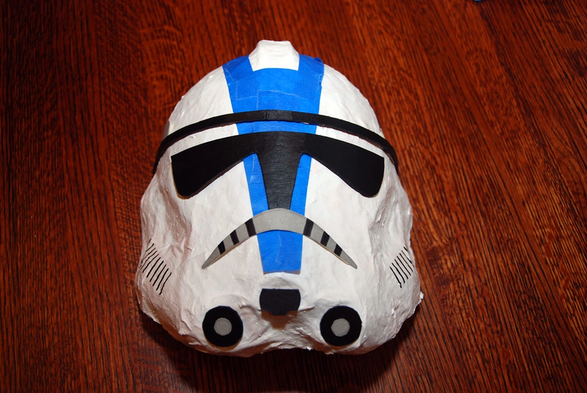 Stormtrooper Pinata Helmet Crafted with Paper Mache for Star Wars Parties
