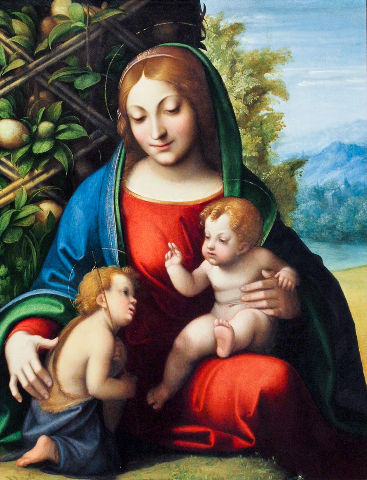 Renaissance painting showcasing sfumato technique with soft, blended edges between light and shadow on figures.