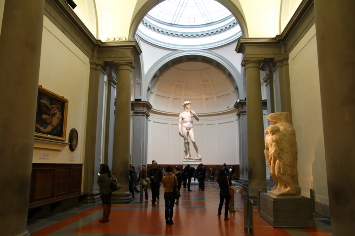 Michelangelo's Statue of David in the Accademia Gallery, Florence