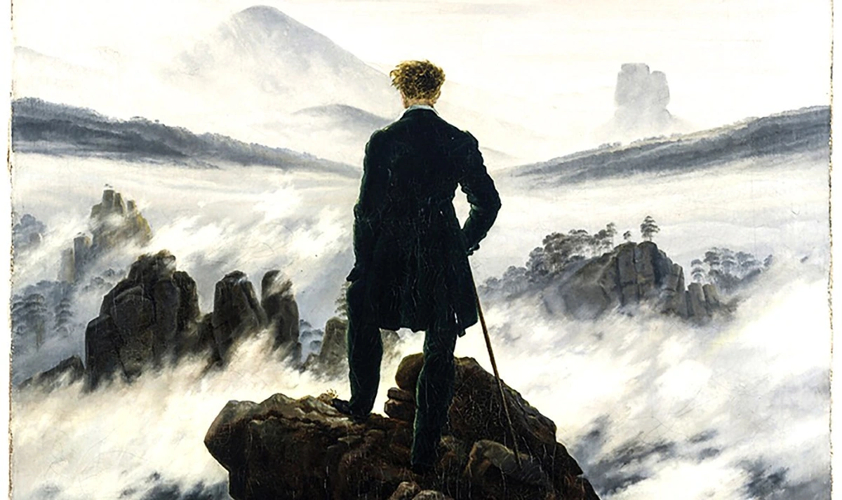 Wanderer Above the Sea of Fog by Caspar David Friedrich, representing Nietzsche's philosophical contemplation.