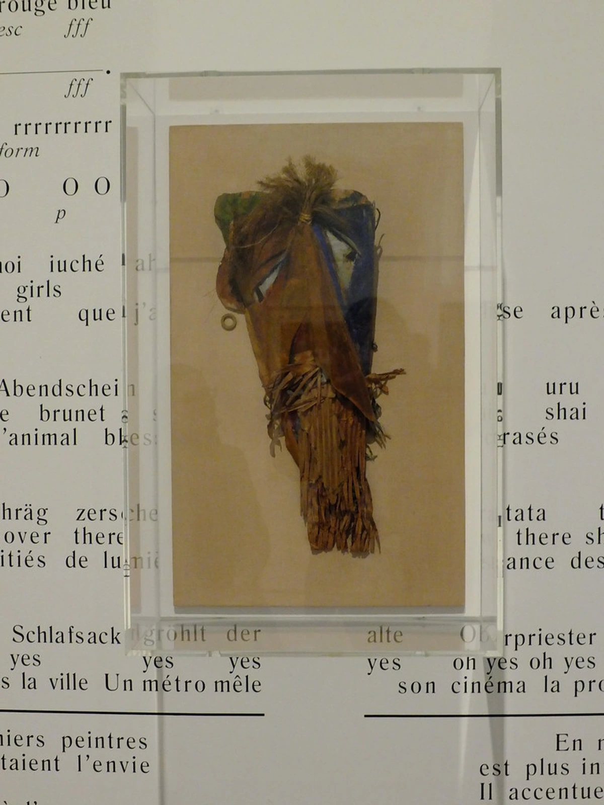 A Condemned Artist's surreal mask sculpture inspired by Firdusi (1917-18), embodying Dadaist avant-garde techniques and modern abstract expression, an untitled masterpiece respectively confronting travel dancers
