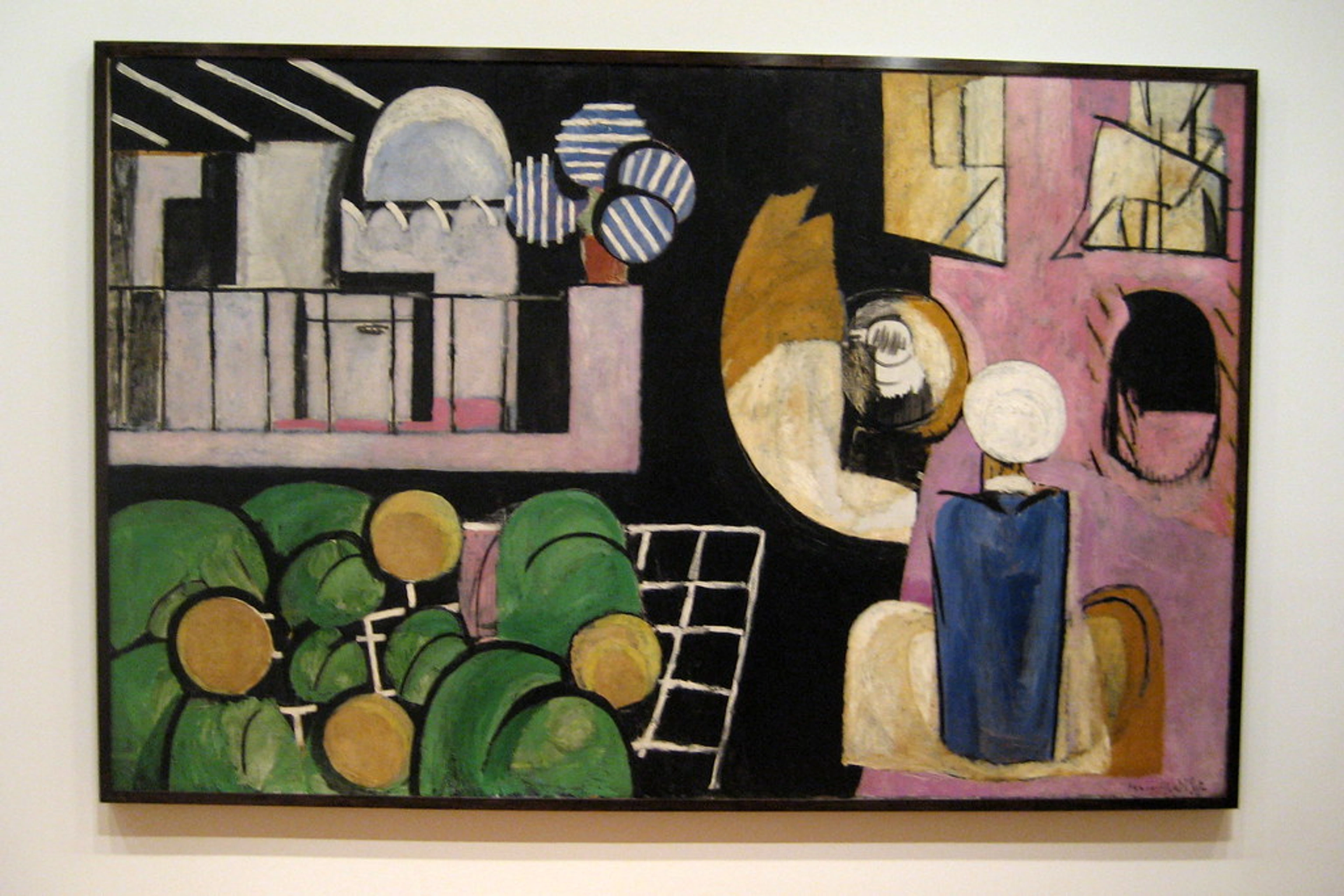 The City, a famous abstract painting by Fernand Léger, featuring a vibrant composition of geometric forms, industrial elements, figures, and nature in bold colors.