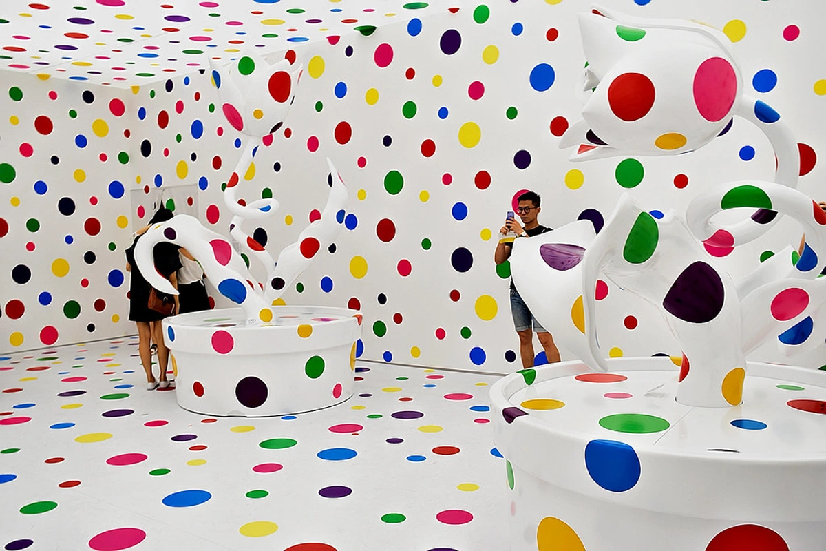 Yayoi Kusama's 'With All My Love for the Tulips, I Pray Forever' installation