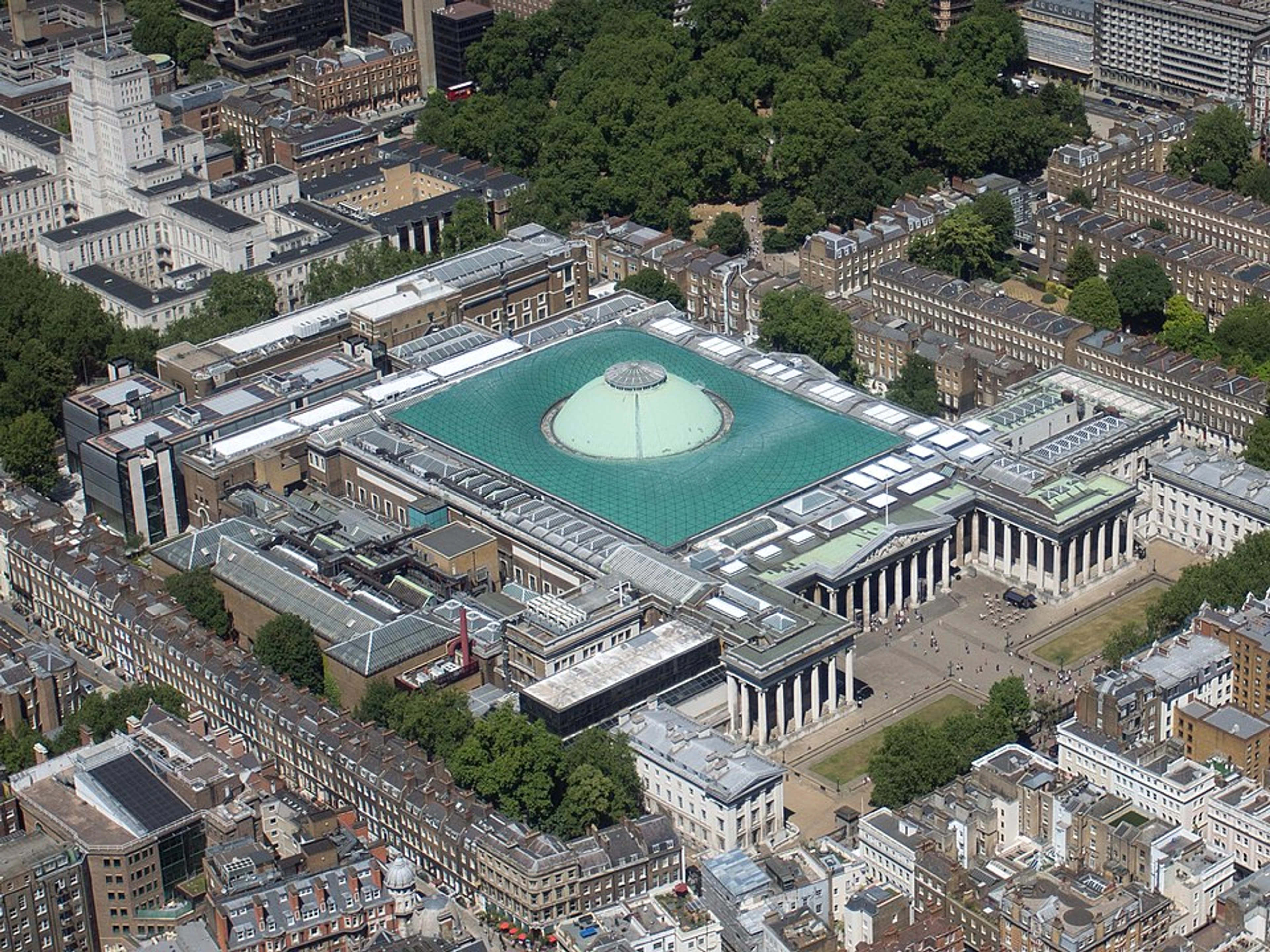 British museum in London, from above