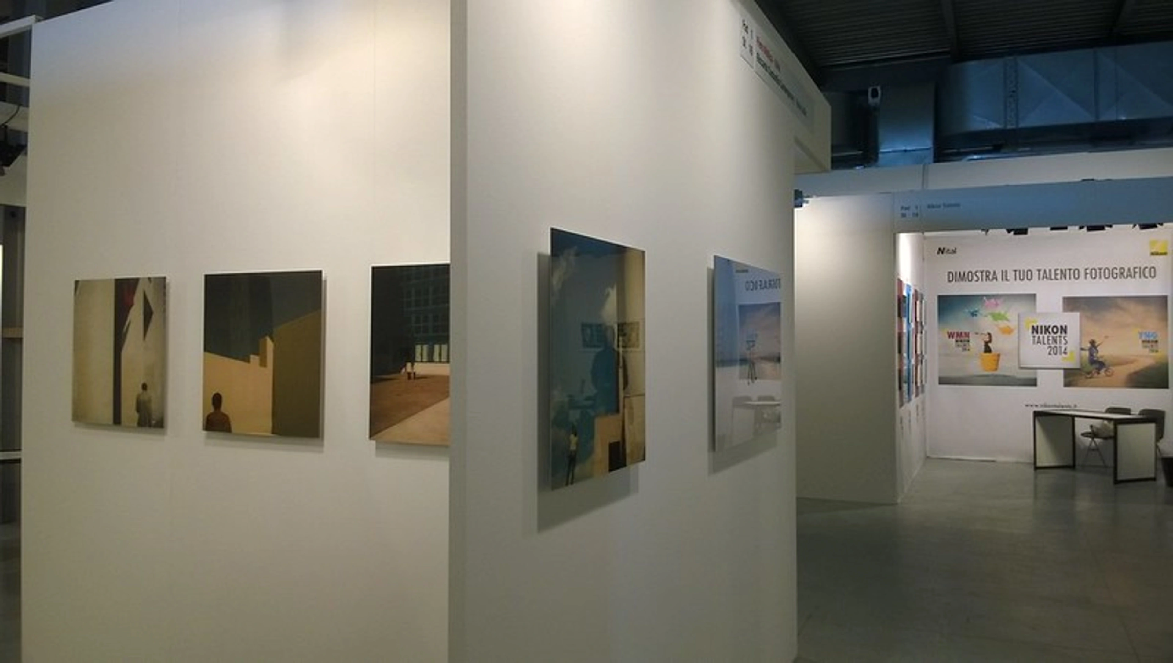 Art Exhibition with Minimalist Paintings