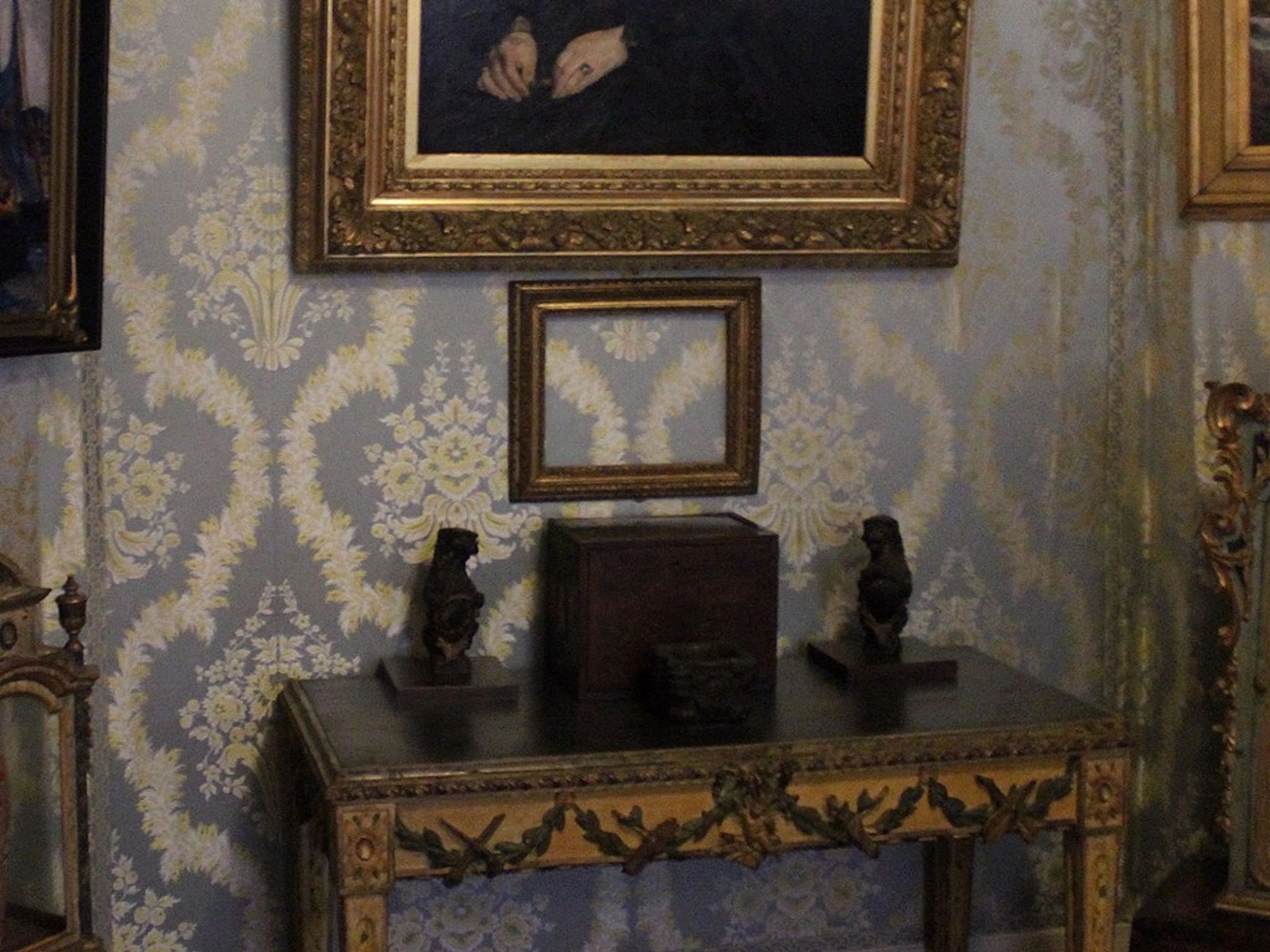 Ornate Table with Sculptures and Art
