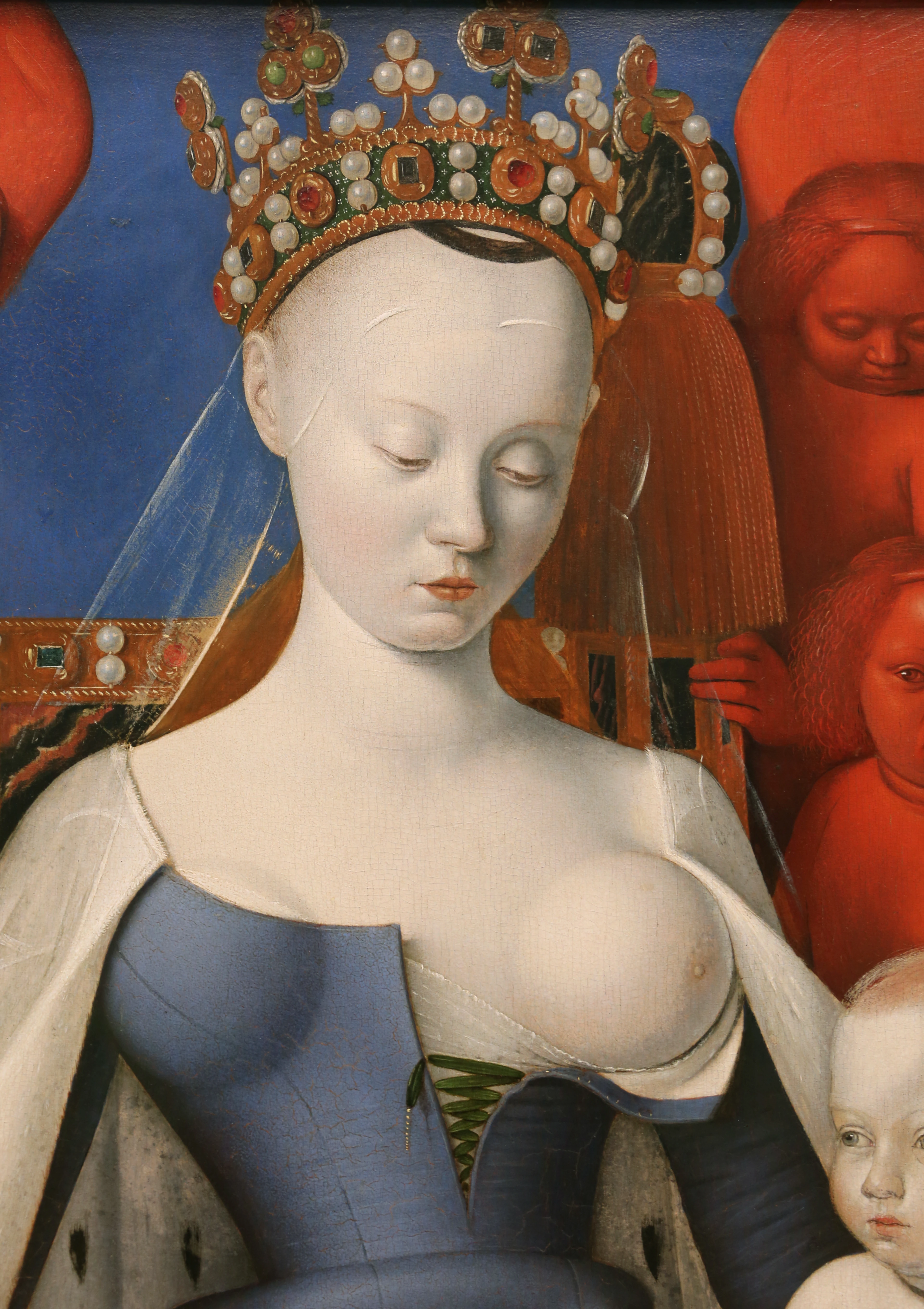 Jean Fouquet's Melun Diptych, featuring the Virgin and Child with angels, a masterpiece of Early Netherlandish painting.